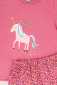 Pijama infantil unicornio Fucsia