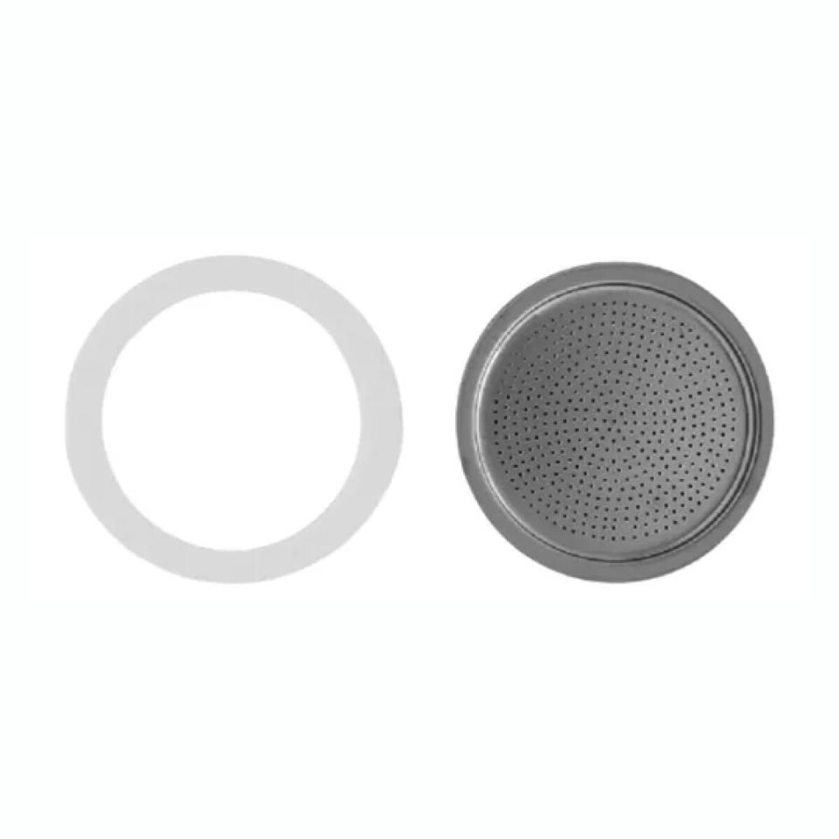 Repuesto 1 Filtro De Acero Y 1 Silicona BIALETTI SIL6 Para Cafetera 6 Tazas 