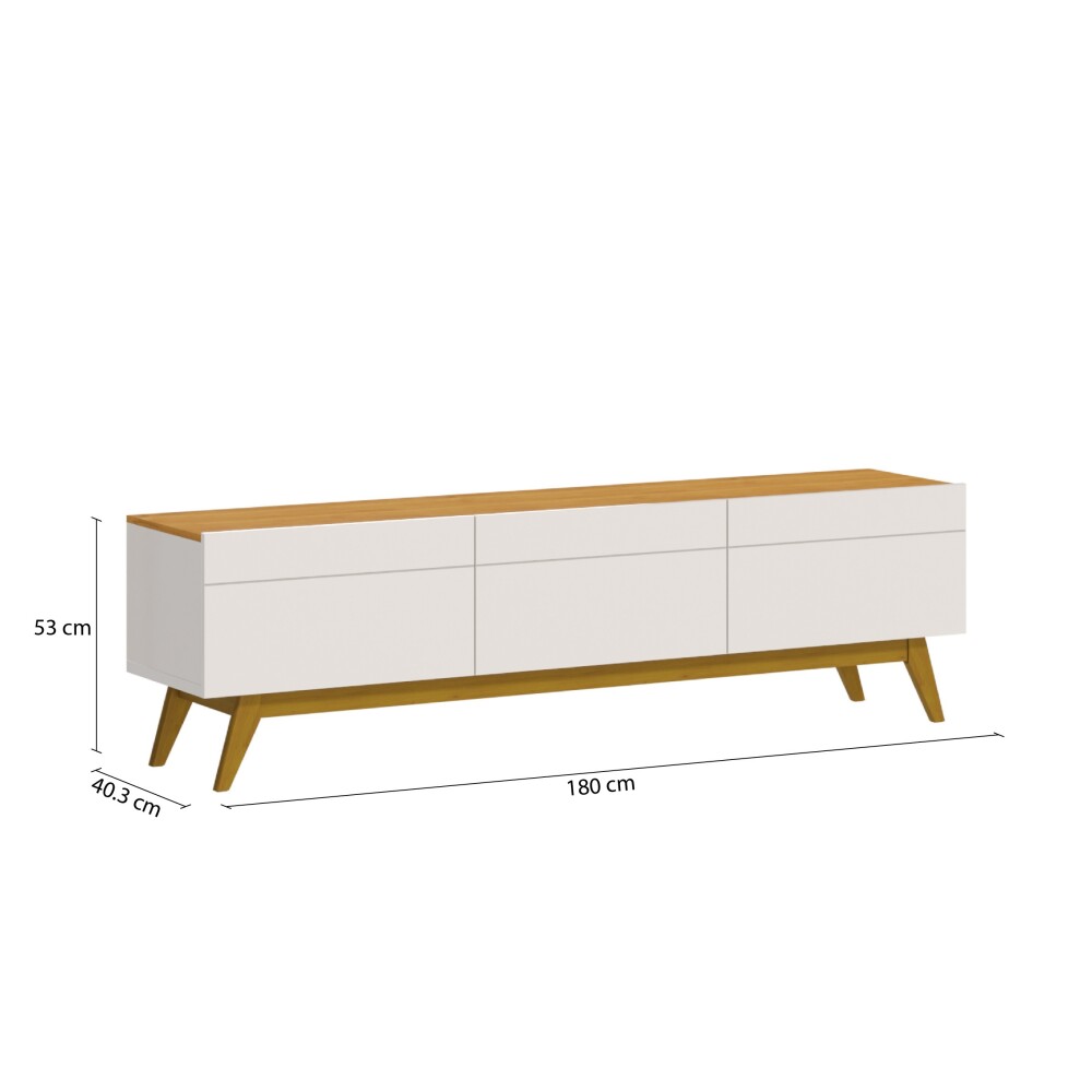 Rack para TV - Classic 1.8 Linea Manhattan - Blanco Rack para TV - Classic 1.8 Linea Manhattan - Blanco