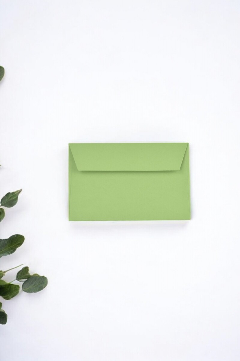 Sobre color 120 grs 6,5x10 cm. - VERDE MANZANA (APPLE) 