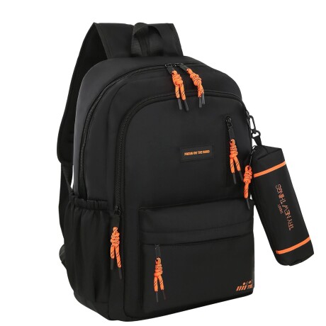 Mochila Trendy Focus On The Good con cartuchera Negro