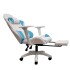 Silla Gamer Reclinable Reforzada Apoyapies Comoda Premium Ax Variante Color Celeste