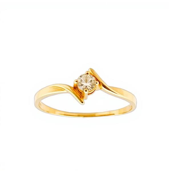 Anillo Cruzado-Oro 18k-Piedra Zirconia-AN9513 conpiedra