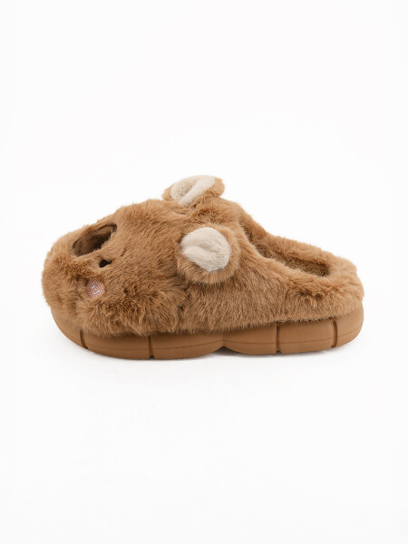 PANTUFLA BEIGE OSCURO