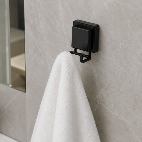 Gancho para Toalla con Ventosa en Acero de Carbono Future - Negro Gancho para Toalla con Ventosa en Acero de Carbono Future - Negro