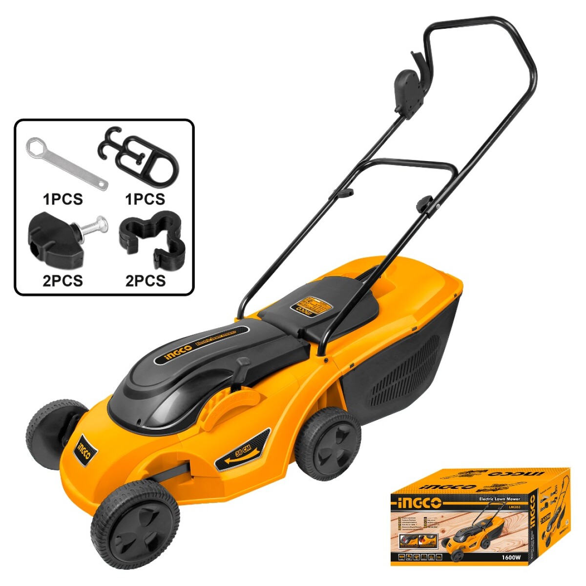 Cortadora de Césped Ingco LM383 con Motor de Inducción 