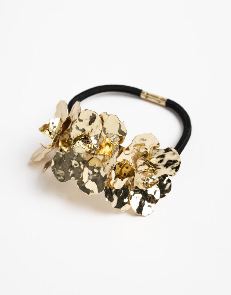 Gomitas Elásticas Metal Gomita Elástica Cuff Botánico - Dorado