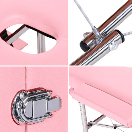 Camilla Masajes Plegable Regulable Profesional Rosa