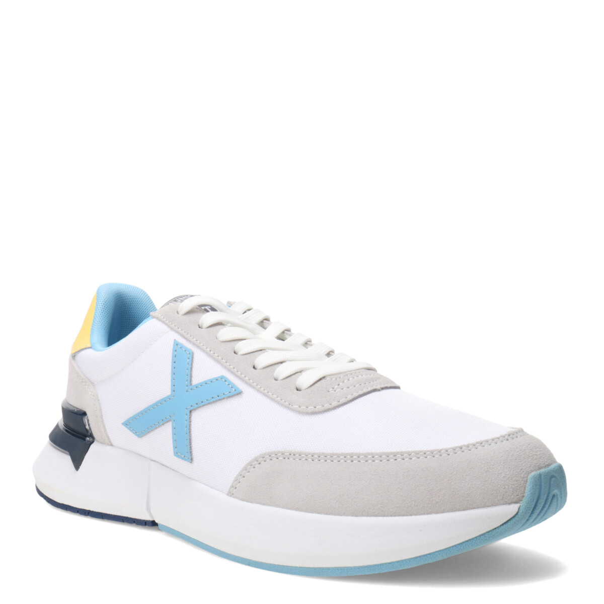 Championes de Hombre MUNICH Versus Argentina - Blanco - Gris - Celeste 
