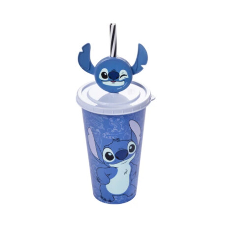 Vaso plástico Stitch con pin y sorbito Vaso plástico Stitch con pin y sorbito