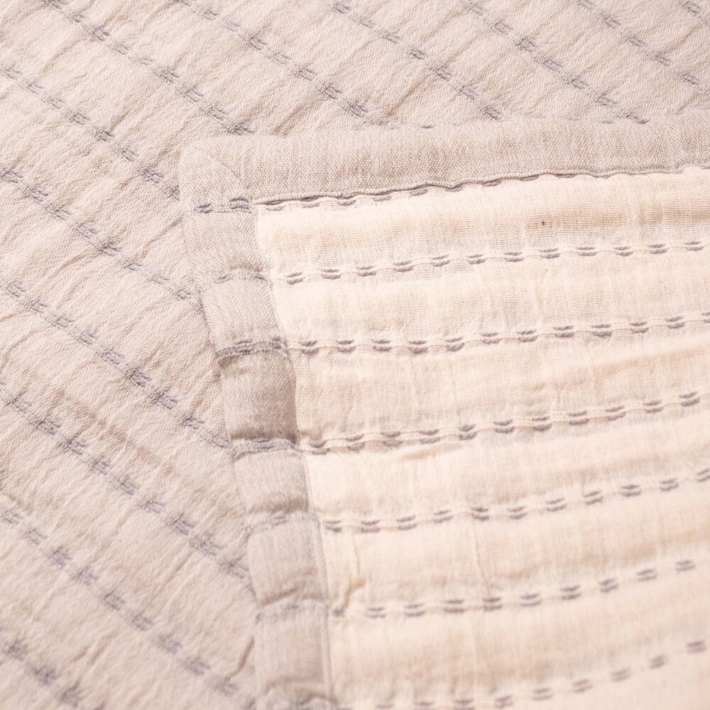 THROW CALVI, 130*180 ALGODON CREMA