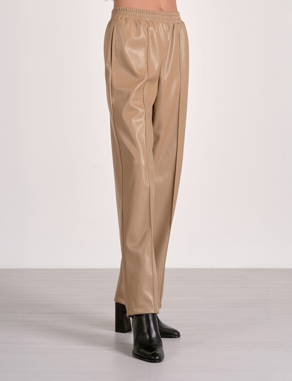 Pantalon Eco Cuero TOSTADO