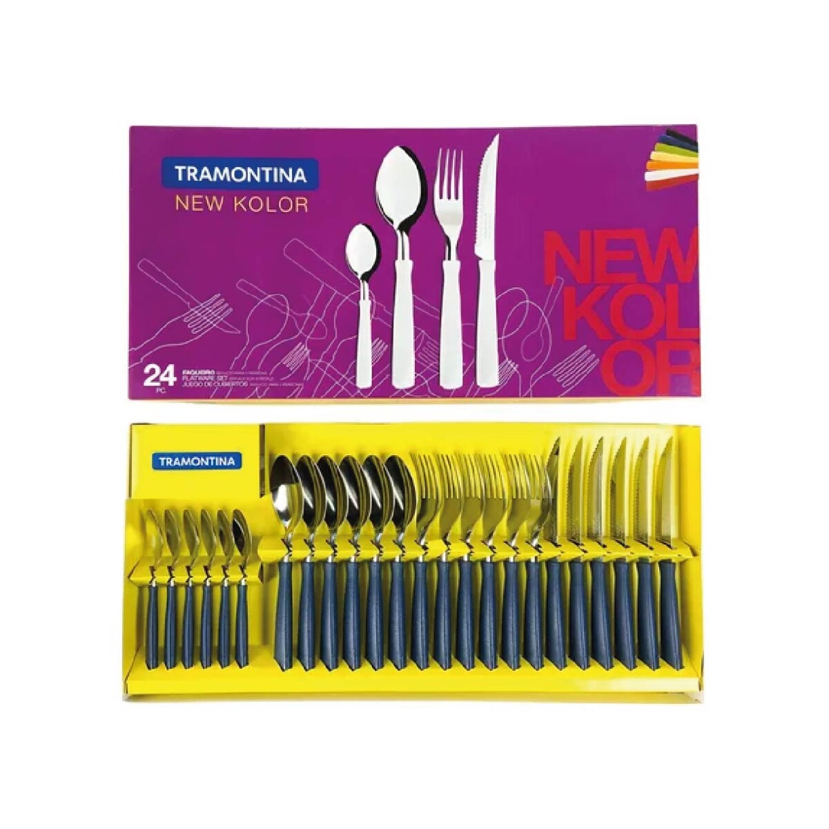 JUEGO TRAMONTINA 24PCS NGRO 