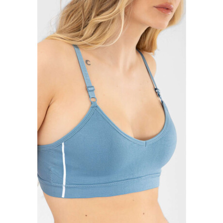 Soutien triangulo hibisco Azul