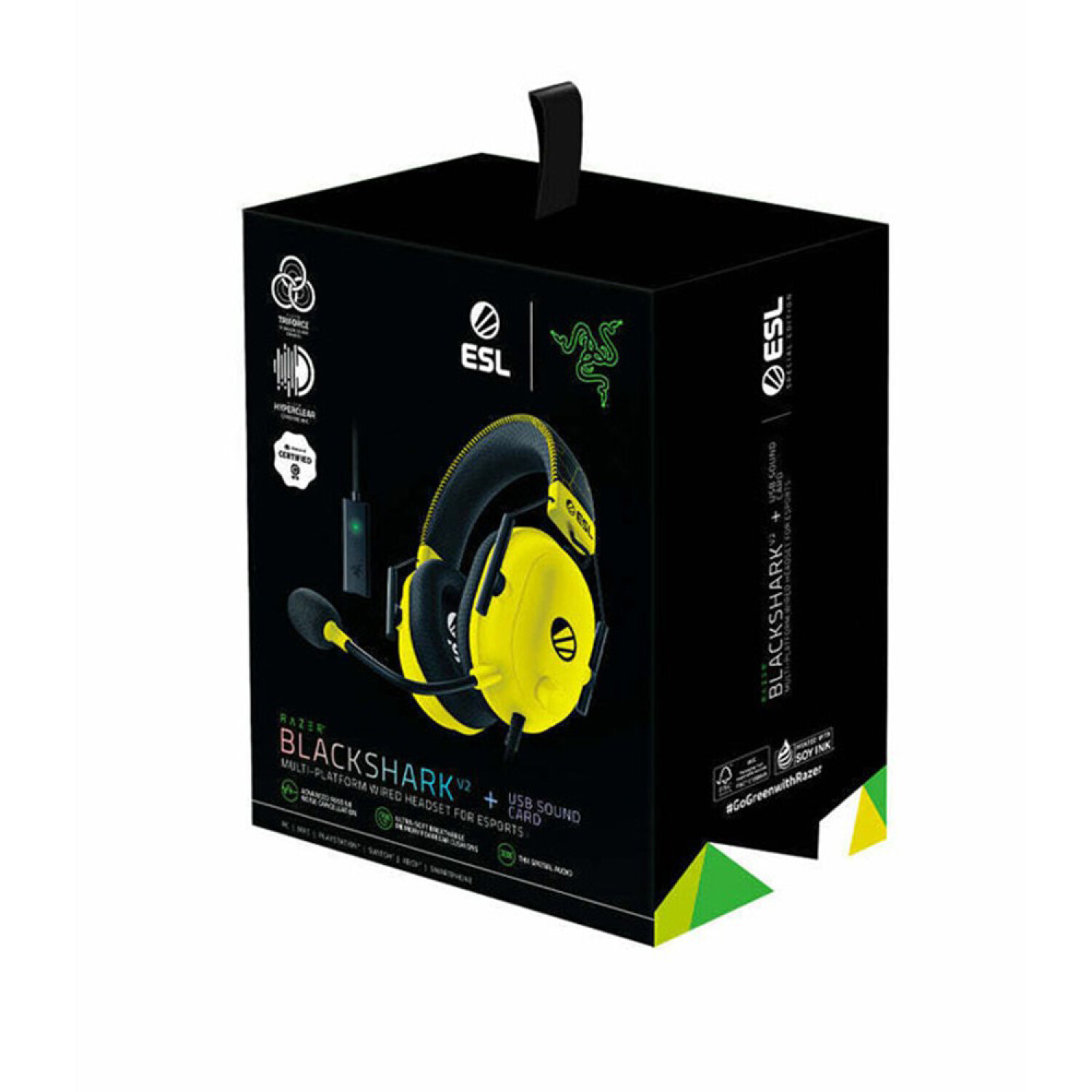 Comprá Auricular Gamer Razer BlackShark V2 X 7.1 RZ04-03240100-R3U1 -  Negro/Verde - Envios a todo el Paraguay
