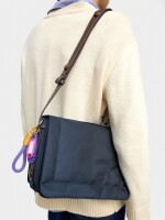 Bolso Bandolera De Nylon S azul-marino