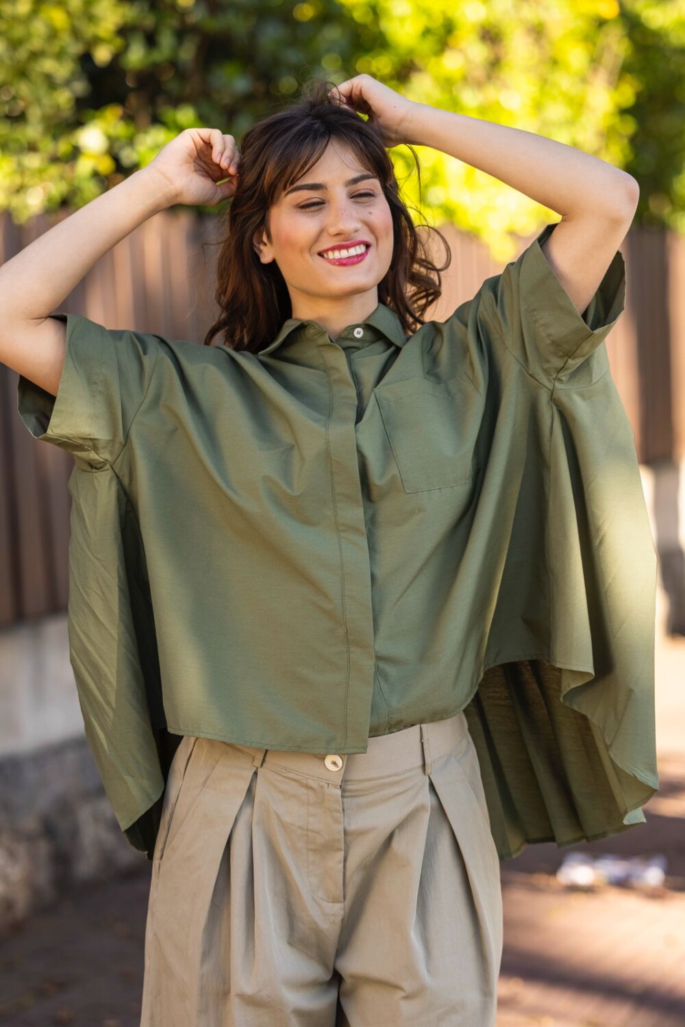 CAMISA ALGODON KRISHNA VERDE