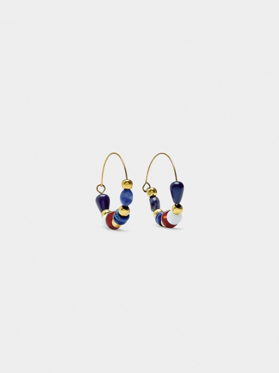 Aros Con Piedras - multicolor 