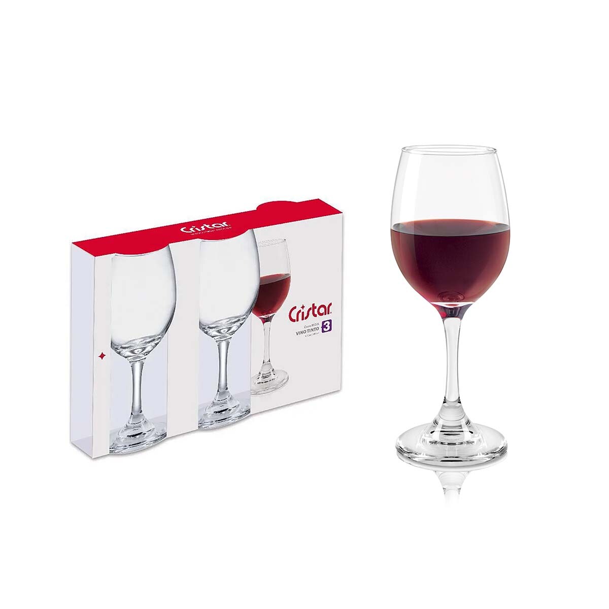Set copas Rioja 320 ml x3 CRISTAR 