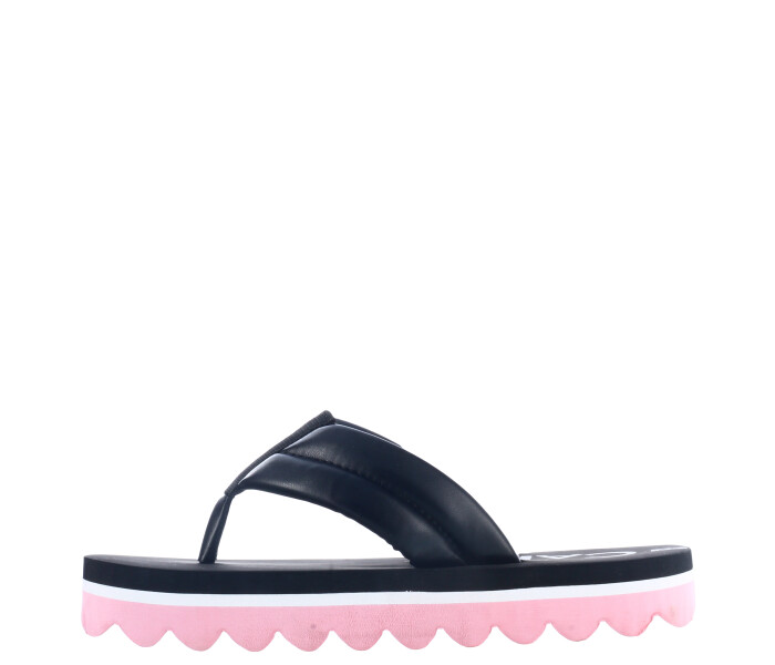 Sandalia TOLEDO tipo ojota con plataforma tricolor Black/Pink