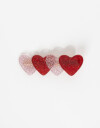 Hebillas Francesas Glitter Hebilla Francesa Corazones - Combinacion Bicolor