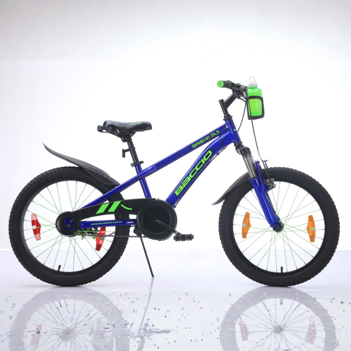 Bicicleta Baccio Bambino Dlx Rodado 20 - AZUL - VERDE 