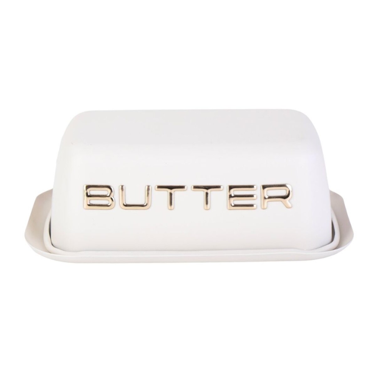 Mantequera de metal Beige con Dorado 