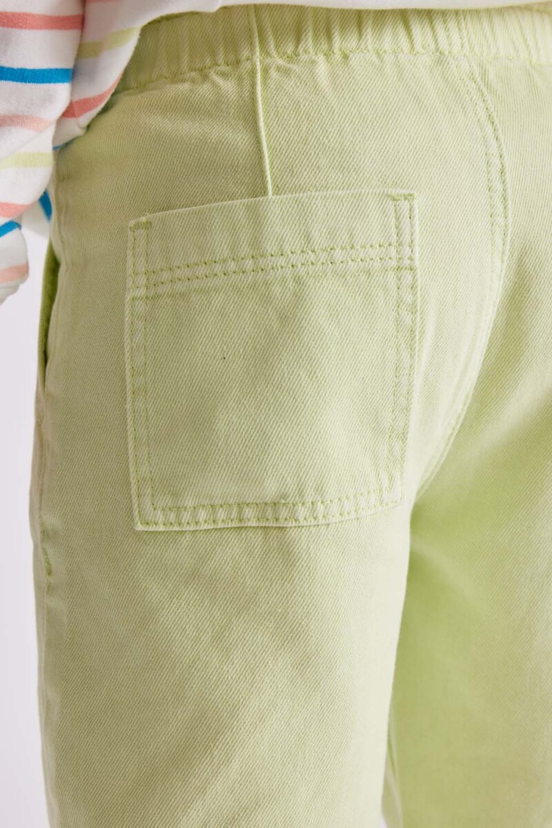 Pantalón jean paper bag Verde Matcha