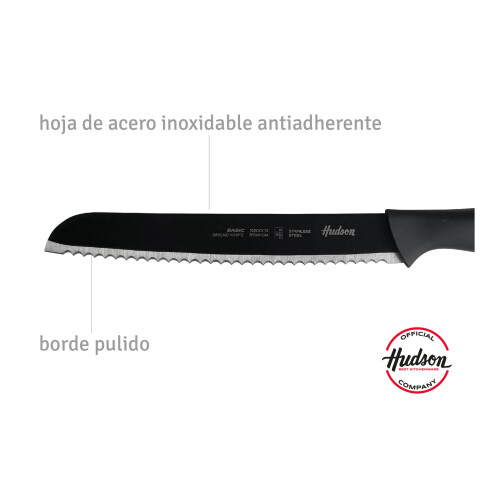 Cuchillo Para Pan Acero Inoxidable 7'' Linea Hudson Basic Cuchillo Para Pan Acero Inoxidable 7'' Linea Hudson Basic