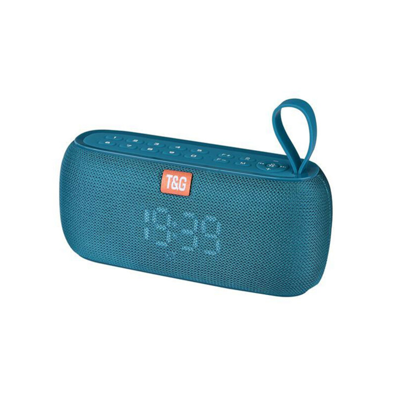 Parlante portátil con reloj TG177 Turquesa Parlante portátil con reloj TG177 Turquesa
