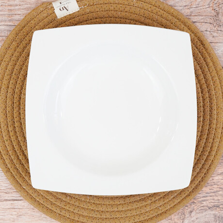 Plato hondo cuadrado de ceramica Plato hondo cuadrado de ceramica