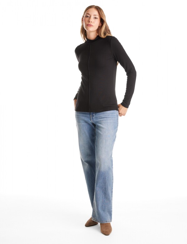 Polera Pespunte NEGRO