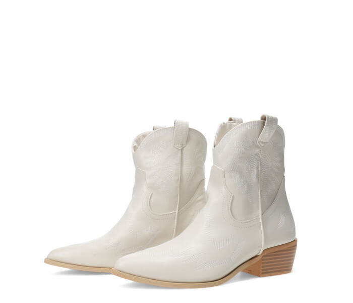 Bota PISCIS estilo tejana baja White