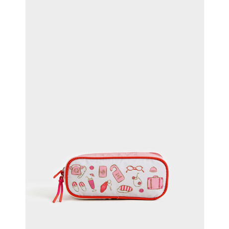 Cartuchera Estampada Rosa Claro