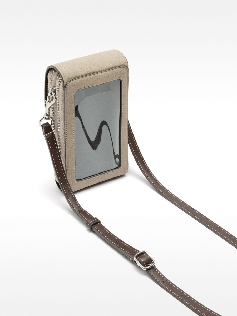 Bolso Para Móvil Efecto Piel beige