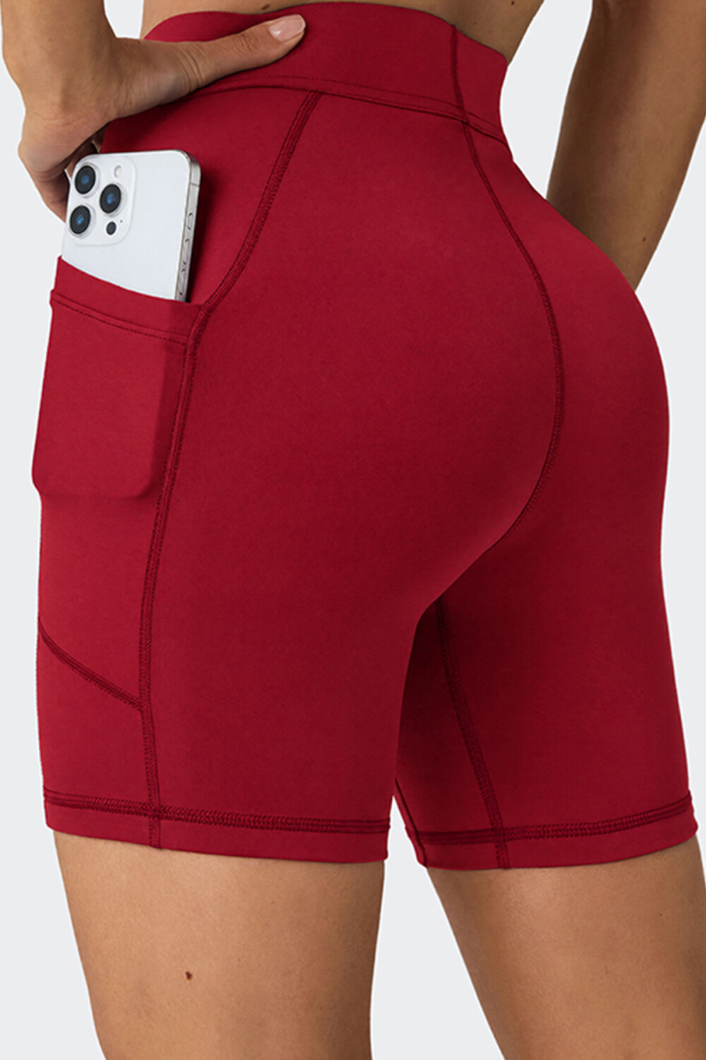 Short Fabletics On-The-Go PowerHold® Rojo