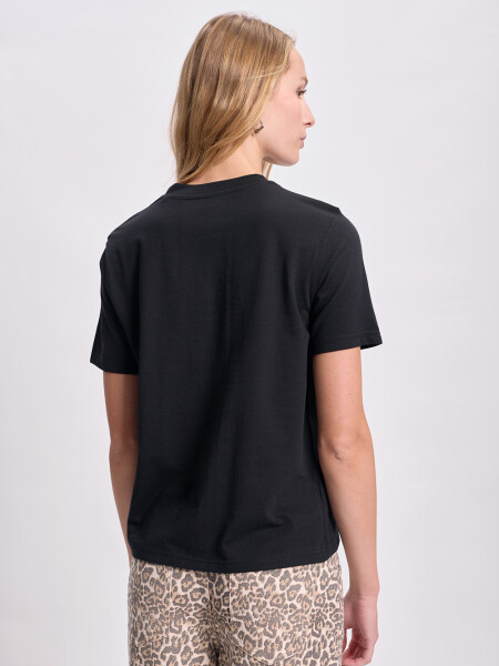 Remera estampa Negro