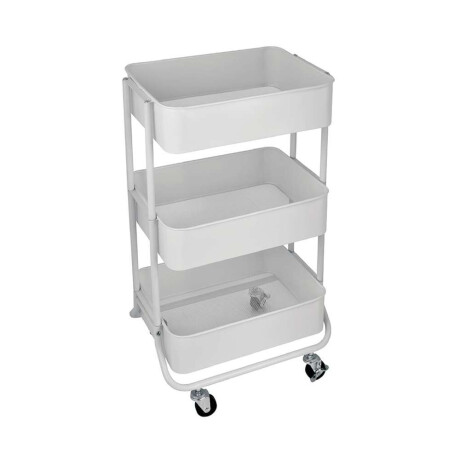 Carrito Multiuso Hierro 44.5X30.5X75Cm Blanco Carrito Multiuso Hierro 44.5X30.5X75Cm Blanco
