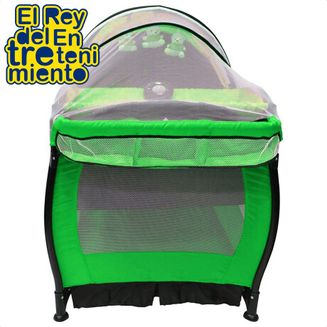 Practicuna Infanti Cuna Bebe Luz Y Música Verde