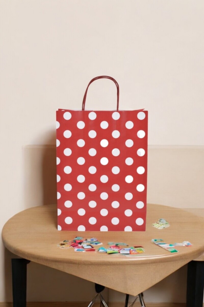 Bolsa fantasia luna 22x10x30 cm. - LUNARES BLANCOS. 