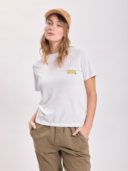 Remera estampa Golden Hour Blanco