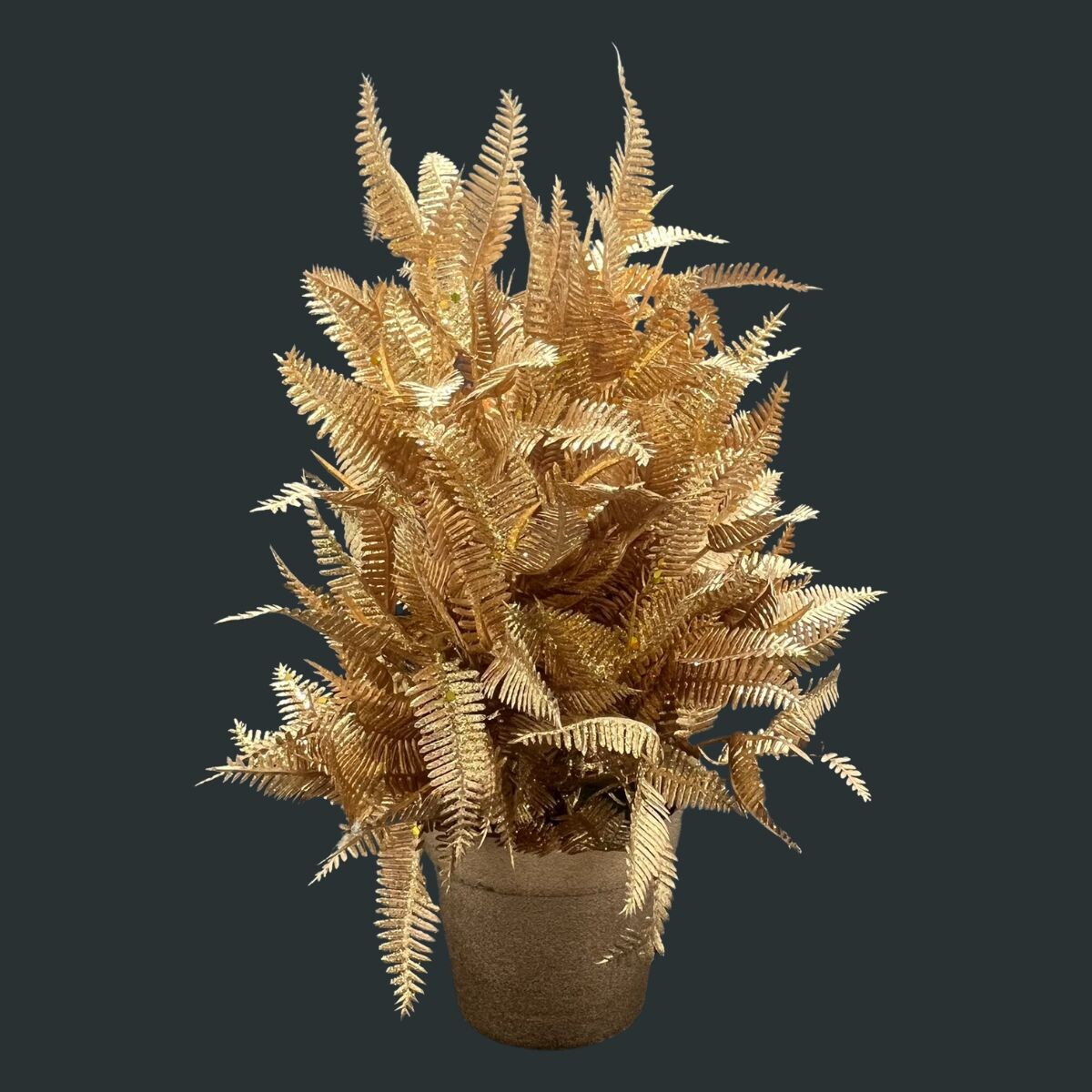 Maceta de Helecho - Dorado 