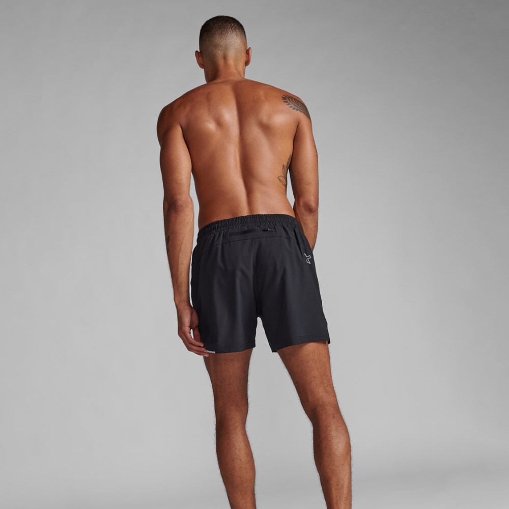 Aero 5 Inch Shorts - Hombre Black/silver Reflective