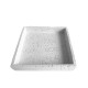 Bandeja decorativa simil piedra cementicia Cuadrada 19cm GRIS