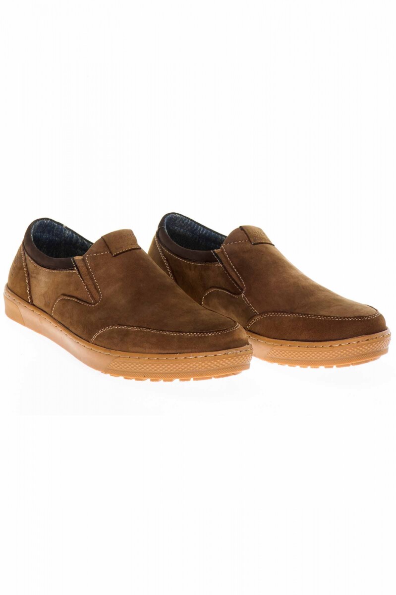 Champion cuero sin cordones - Beige 
