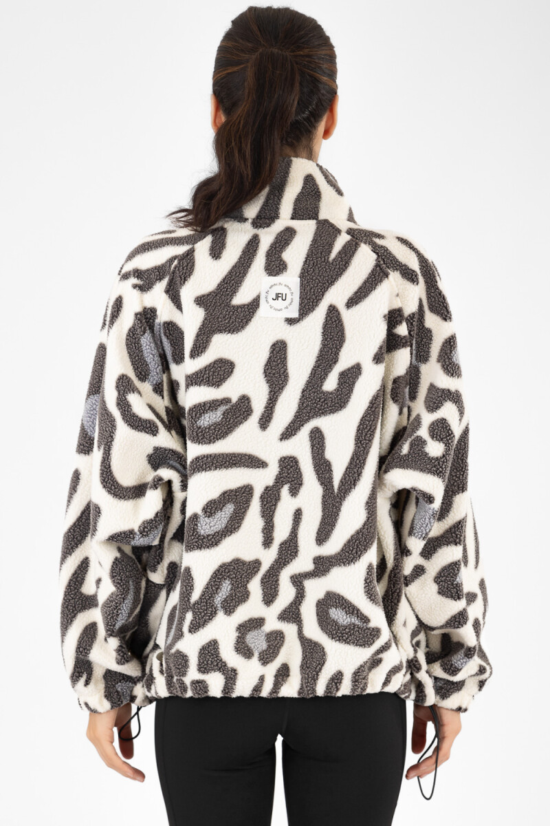Campera sherpa animal Animal print