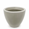 MACETA REDONDA BAJA PLASTICA 30X22 BEIGE
