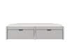 Cama Madera Maciza Con Cajones - 2 plazas - Linea beauty Gris