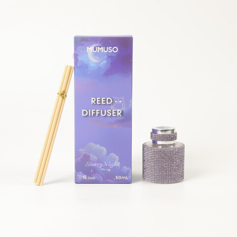 DIFUSOR DE VARILLAS NOCHE ESTRELLADA CON BRILLANTES DIAMANTES (MORADO/50 ML) DIFUSOR DE VARILLAS NOCHE ESTRELLADA CON BRILLANTES DIAMANTES (MORADO/50 ML)