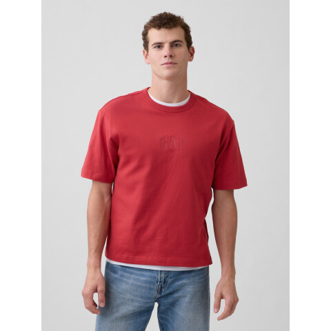 INTL HVY CROP LOGO T CHAKRA RED